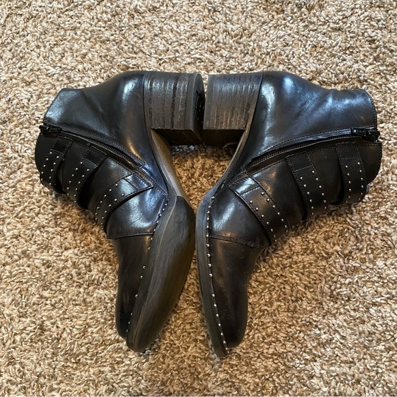 Paul Green Black Leather Ankle Boots Boot Size 6 - Picture 8 of 15